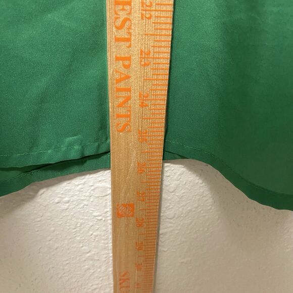 laura jayne blouse 14 silky green large l button up dressy work pleated tv - Picture 9 of 11